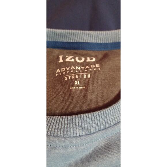 IZOD Men's XL Advantage Performance Fleece Crewneck Sweatshirt Blue Navy Soft - Picture 5 of 6